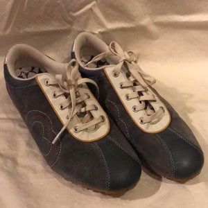 Super Cute Heart Embroidered Suede Coach Sneakers